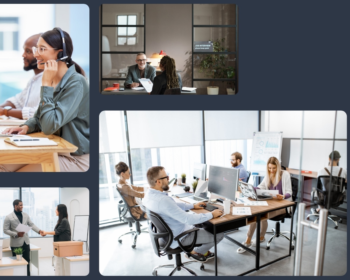 HR professional contacting and screening candidates for Recruitment Services