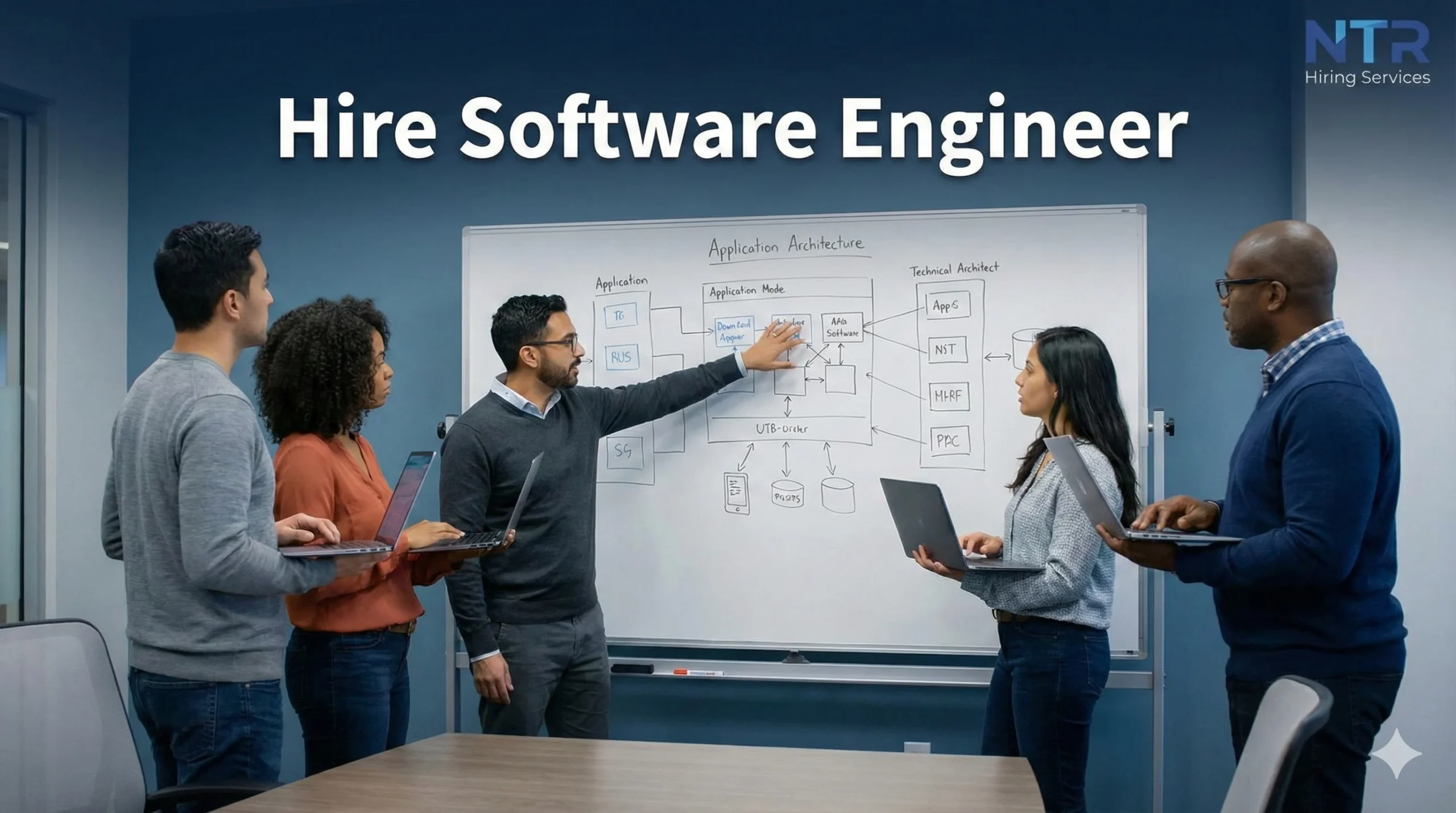 Hire software engineer to build scalable and reliable applications with NTR Hiring Services.