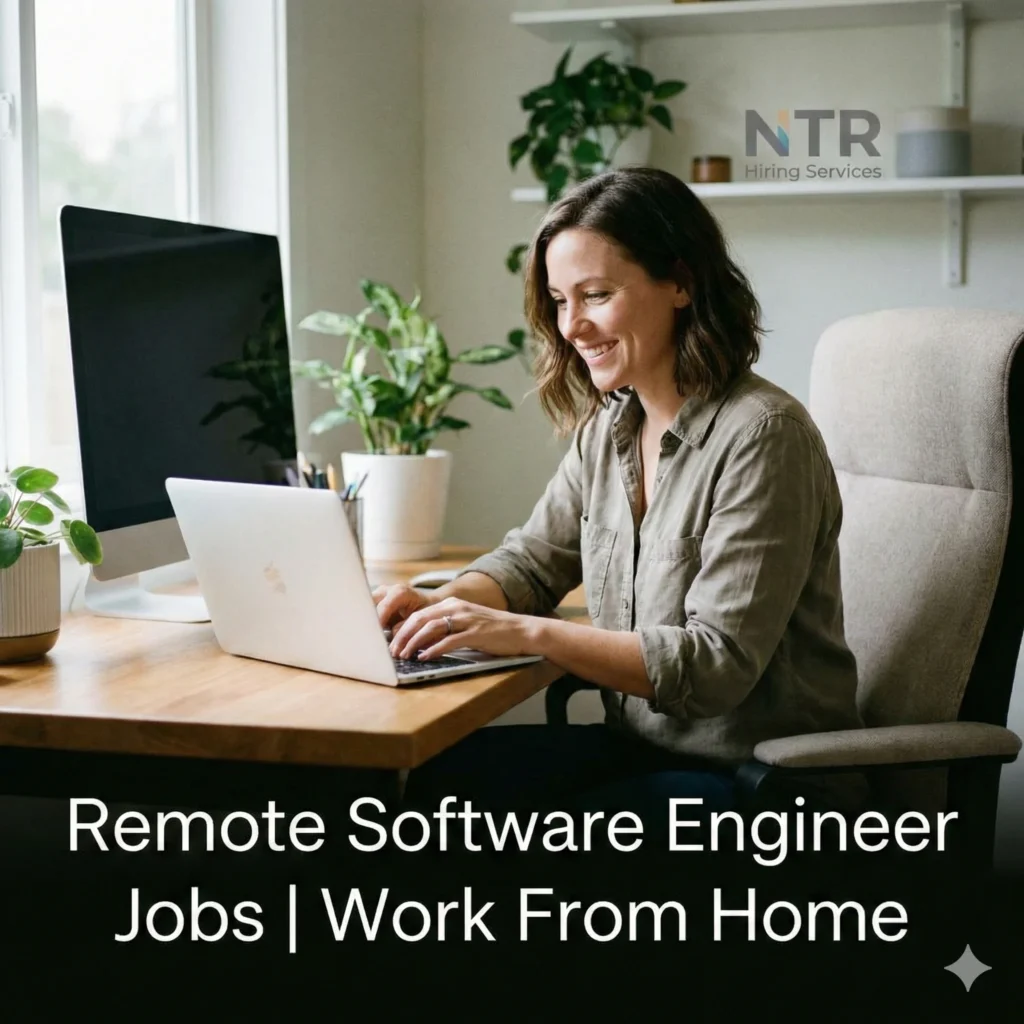 Remote software engineer working from home representing remote software engineer jobs by NTR Hiring Services.