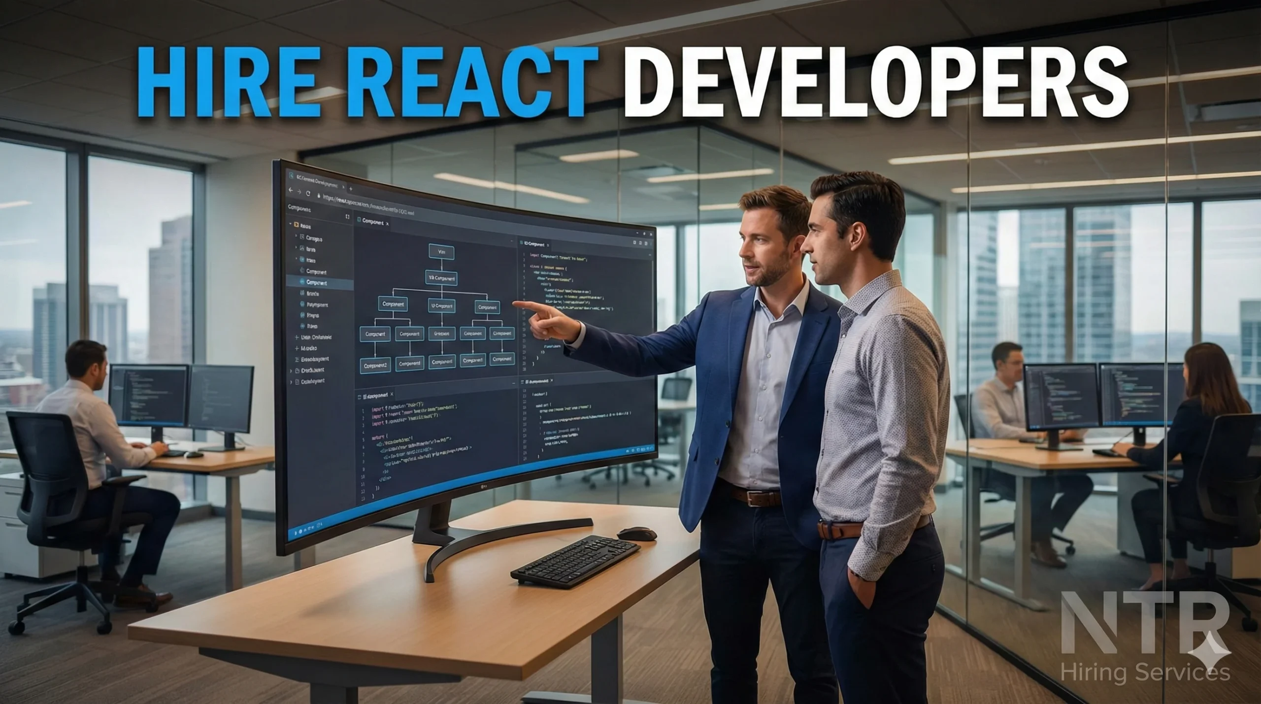 Hire React developers to build fast and scalable web applications.